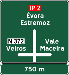 Information Direction Sign Crossroad