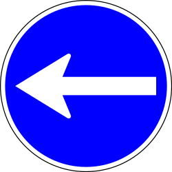 Mandatory Direction Turn Left