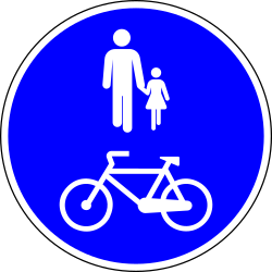 Mandatory Lane Pedestrian Cyclist