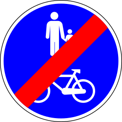 Mandatory Lane Pedestrian Cyclist End
