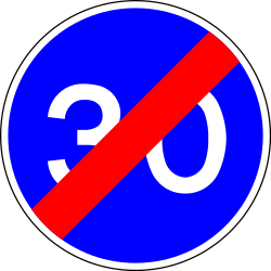 Mandatory Speed Minimum End