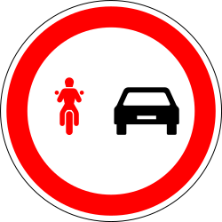 Prohibited Action Overtaking Motorcycle