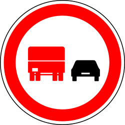 Prohibited Action Overtaking Truck
