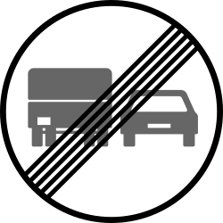 Prohibited Action Overtaking Truck End