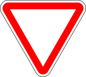 Warning Crossroad Give Way Signage