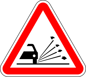 Warning Loose Chippings