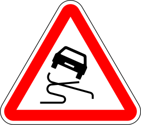 Warning Slippery Road